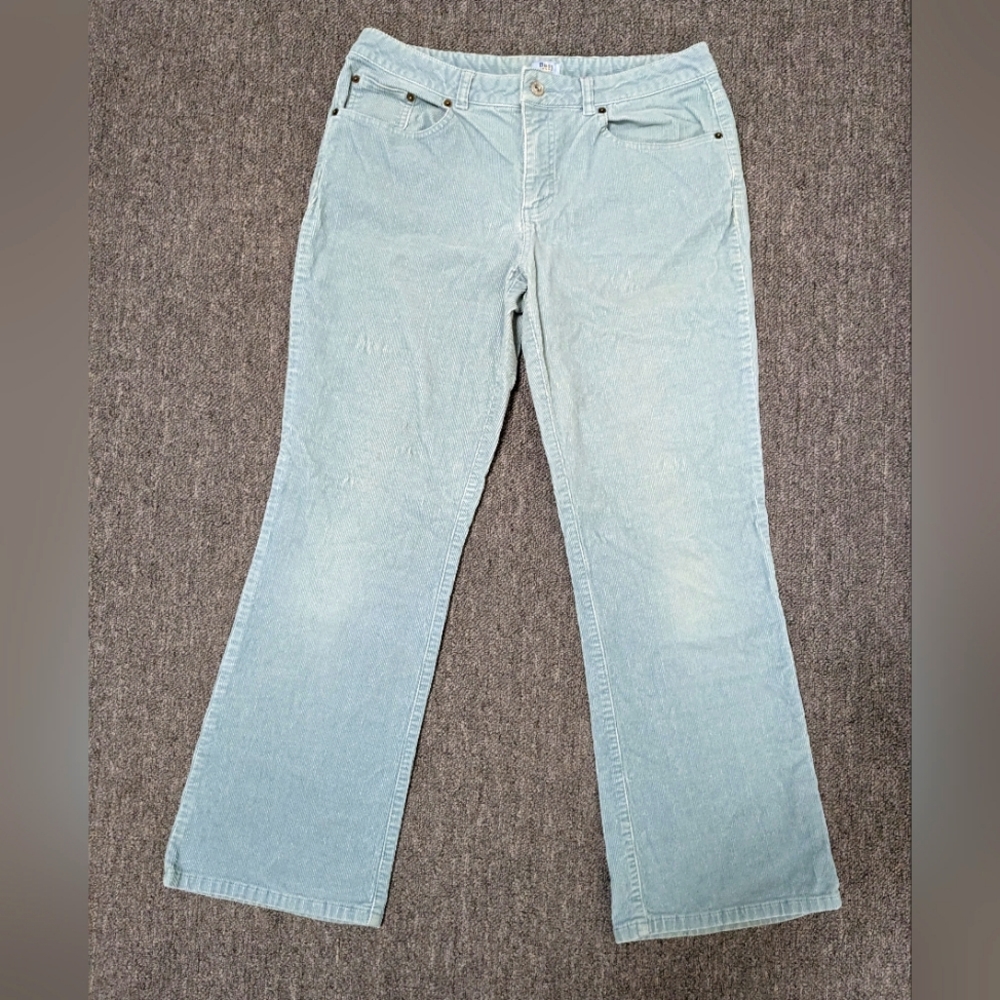 Bass teal courdoroy bootleg pants